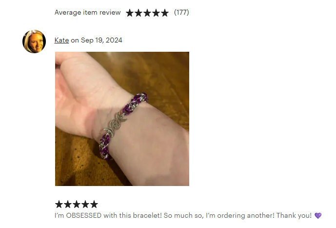 Triple Moon Goddess Chainmail Bracelet | Byzantine Weave Pagan Witchy Jewelry - Gray Cat Manor Designs