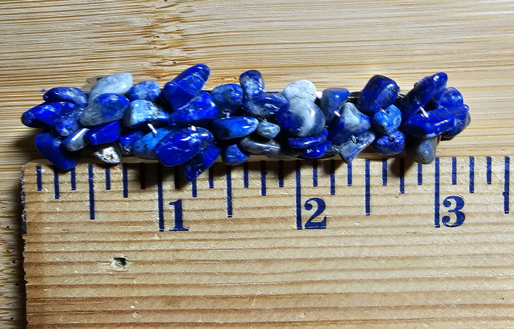 Lapis Lazuli Wire Wrapped Barrette | Gemstone Hair Clip in 3 Sizes