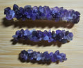Amethyst Crystal Chip Barrette | Wire Wrapped Gemstone Hair Clip in 3 Sizes - Gray Cat Manor Designs