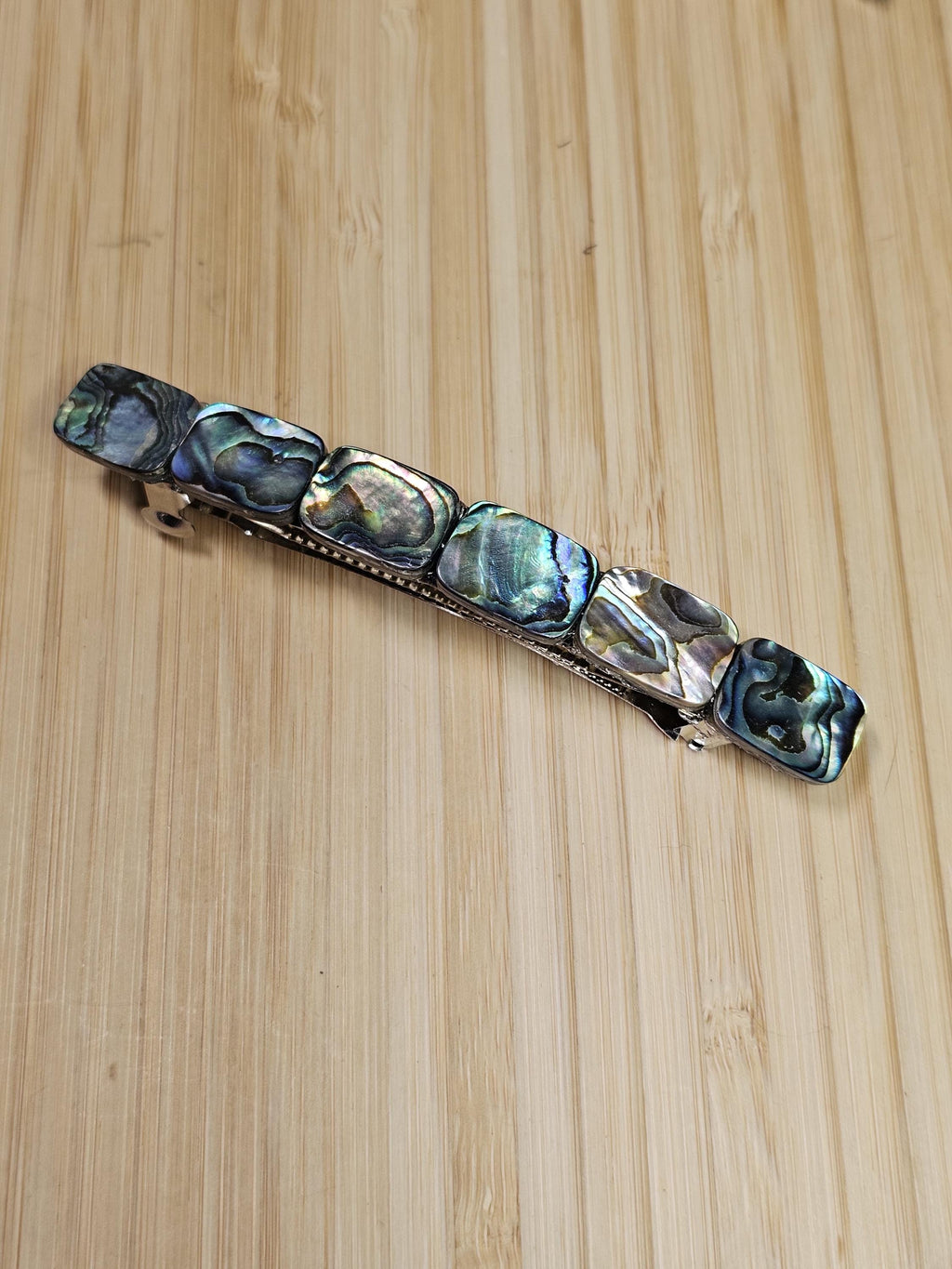 Abalone Shell Cabochon Barrette | French Hair Clip in 3 Sizes