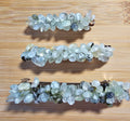 Prehnite Crystal Chip Barrette | Wire Wrapped Gemstone Hair Clip in 3 Sizes - Gray Cat Manor Designs