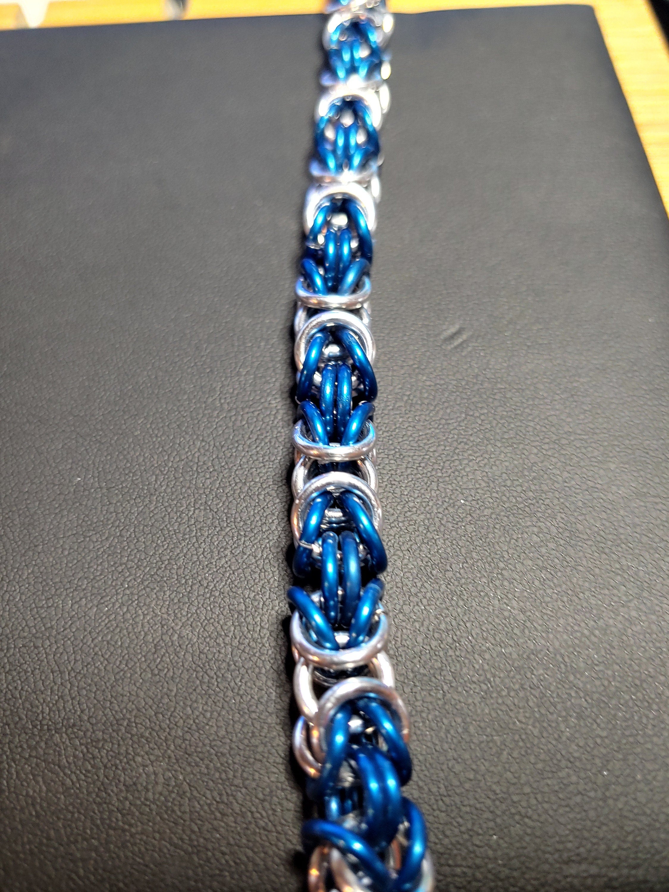 Custom Color Byzantine Chainmail Bracelet | Handmade Personalized Aluminum Jewelry