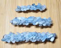Aquamarine Crystal Chip Barrette | Wire Wrapped Boho Hair Clip