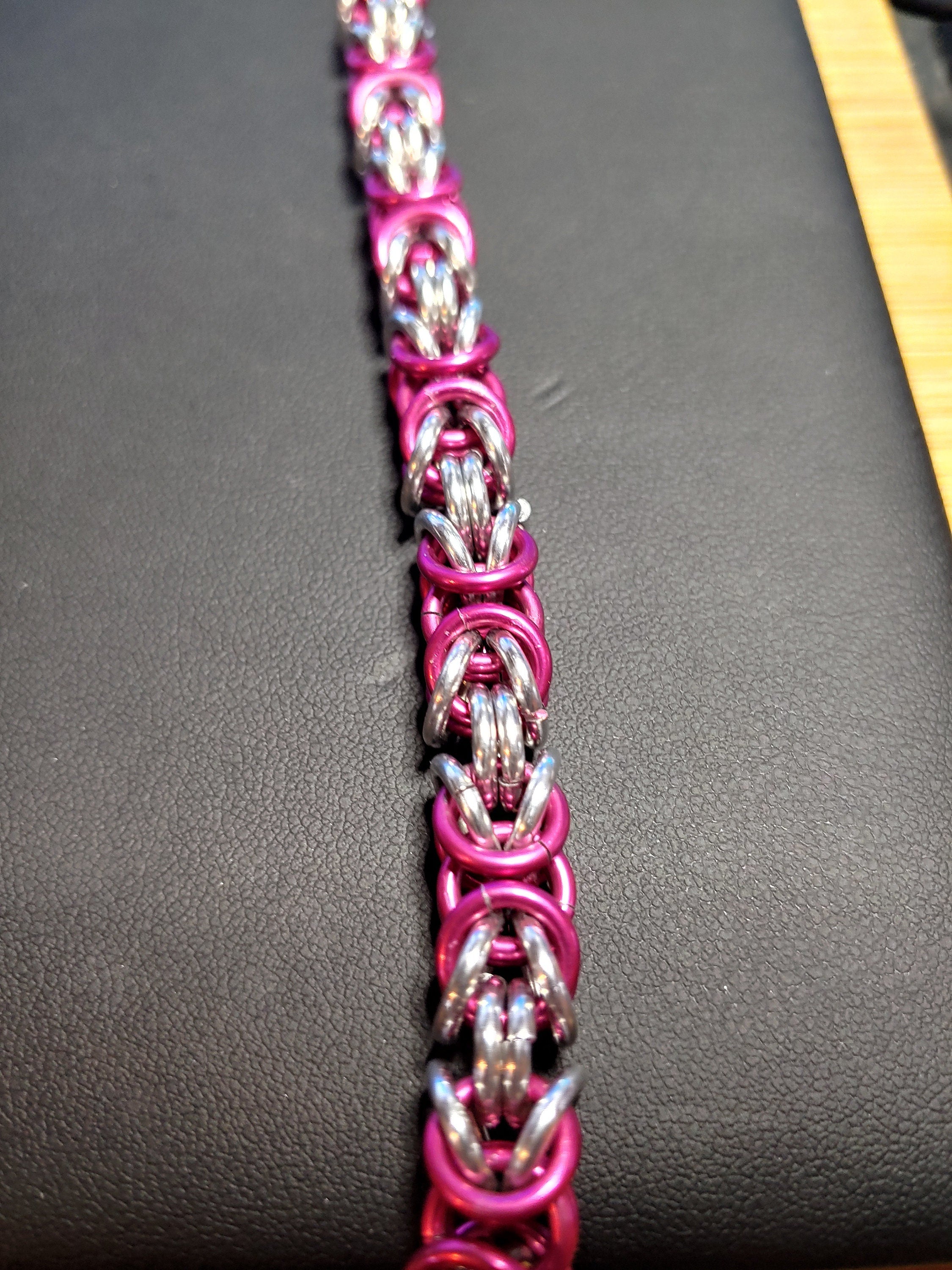 Custom Color Byzantine Chainmail Bracelet | Handmade Personalized Aluminum Jewelry