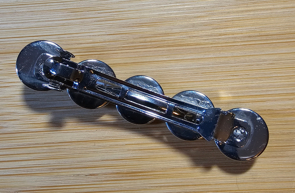 Amethyst Cabochon Barrette | Silver French Hair Clip