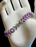 Triple Moon Goddess Chainmail Bracelet | Custom Pagan Wiccan Jewelry Handmade
