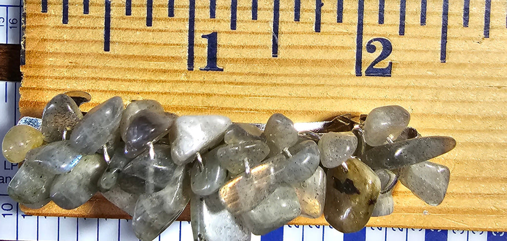 Labradorite Crystal Chip Barrette | Wire Wrapped Hair Clip in 3 Sizes