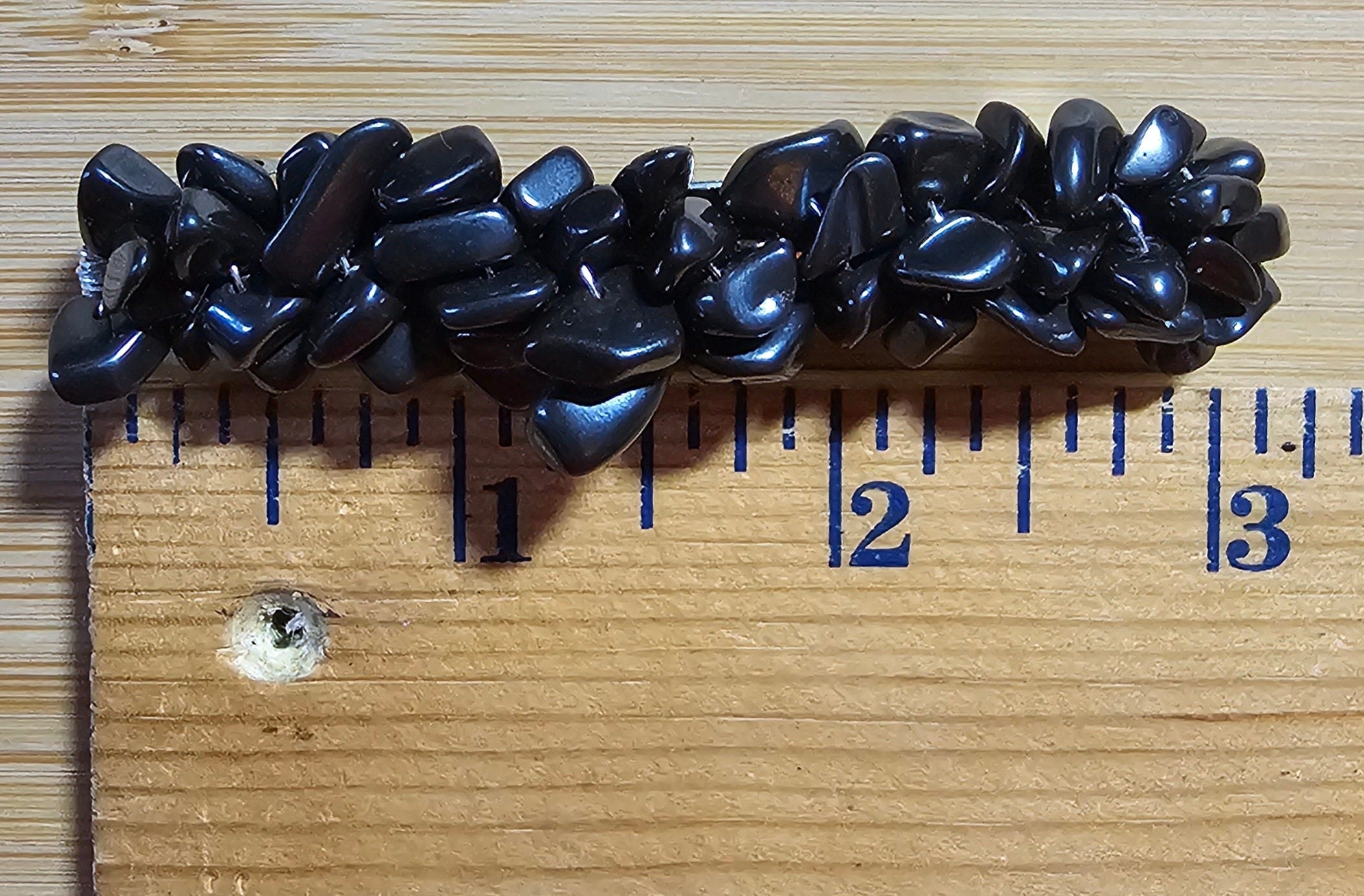 Hematite Chip Barrette | Wire Wrapped Gemstone Hair Clip - Gray Cat Manor Designs