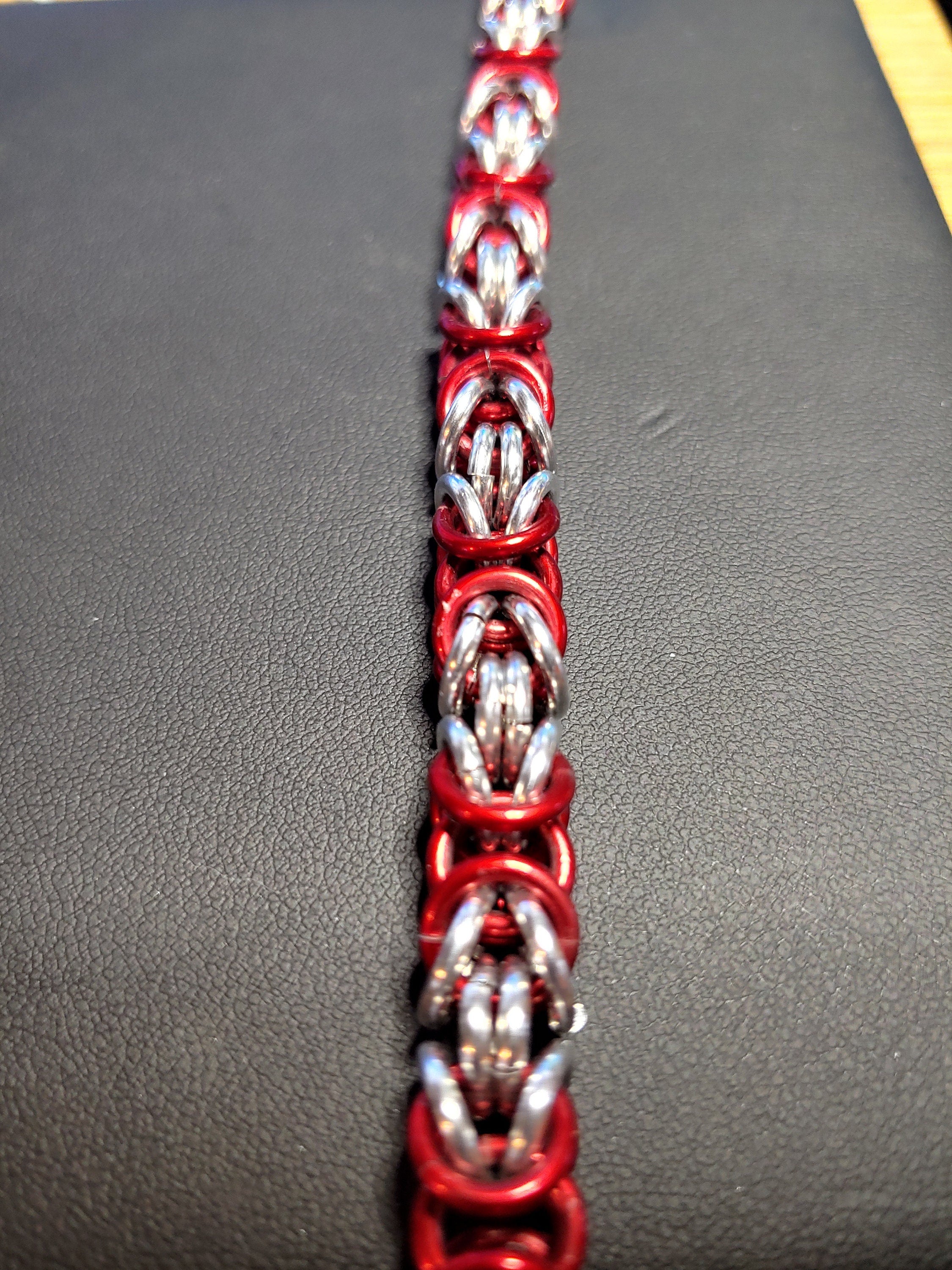 Custom Color Byzantine Chainmail Bracelet | Handmade Personalized Aluminum Jewelry