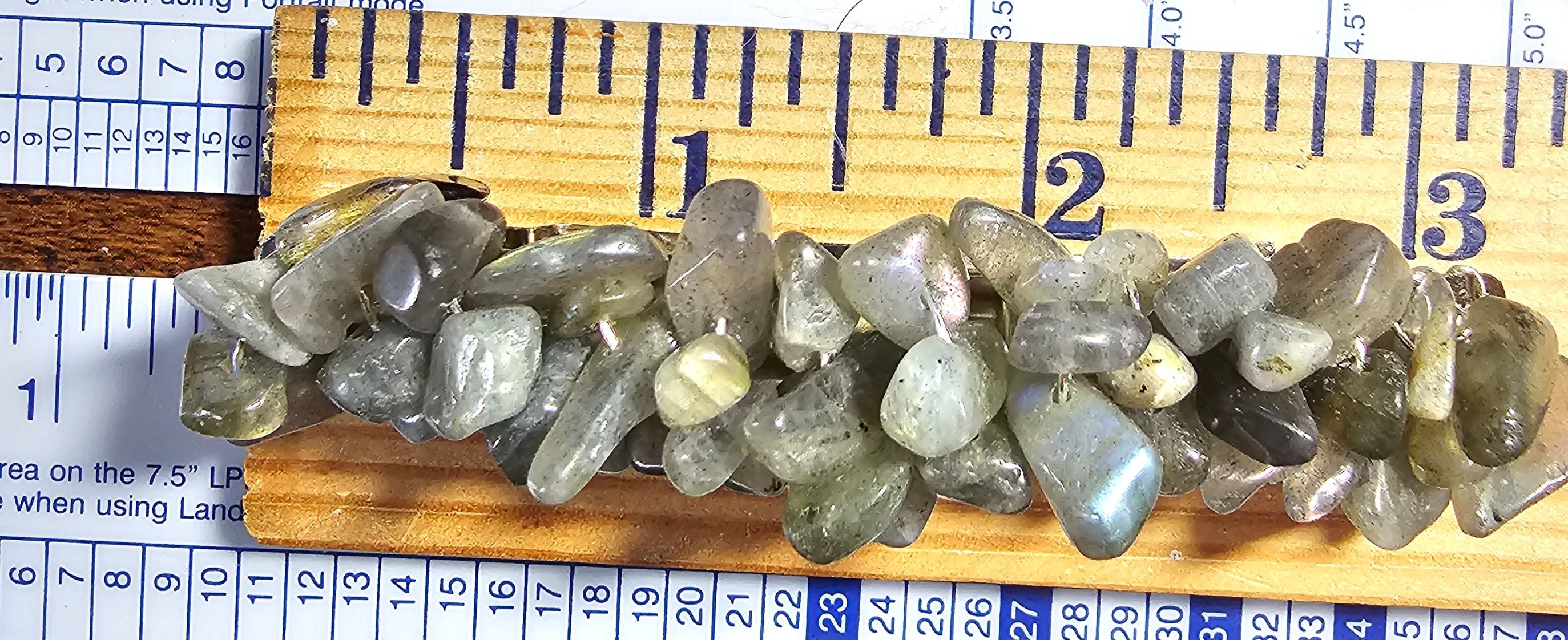 Labradorite Crystal Chip Barrette | Wire Wrapped Hair Clip in 3 Sizes