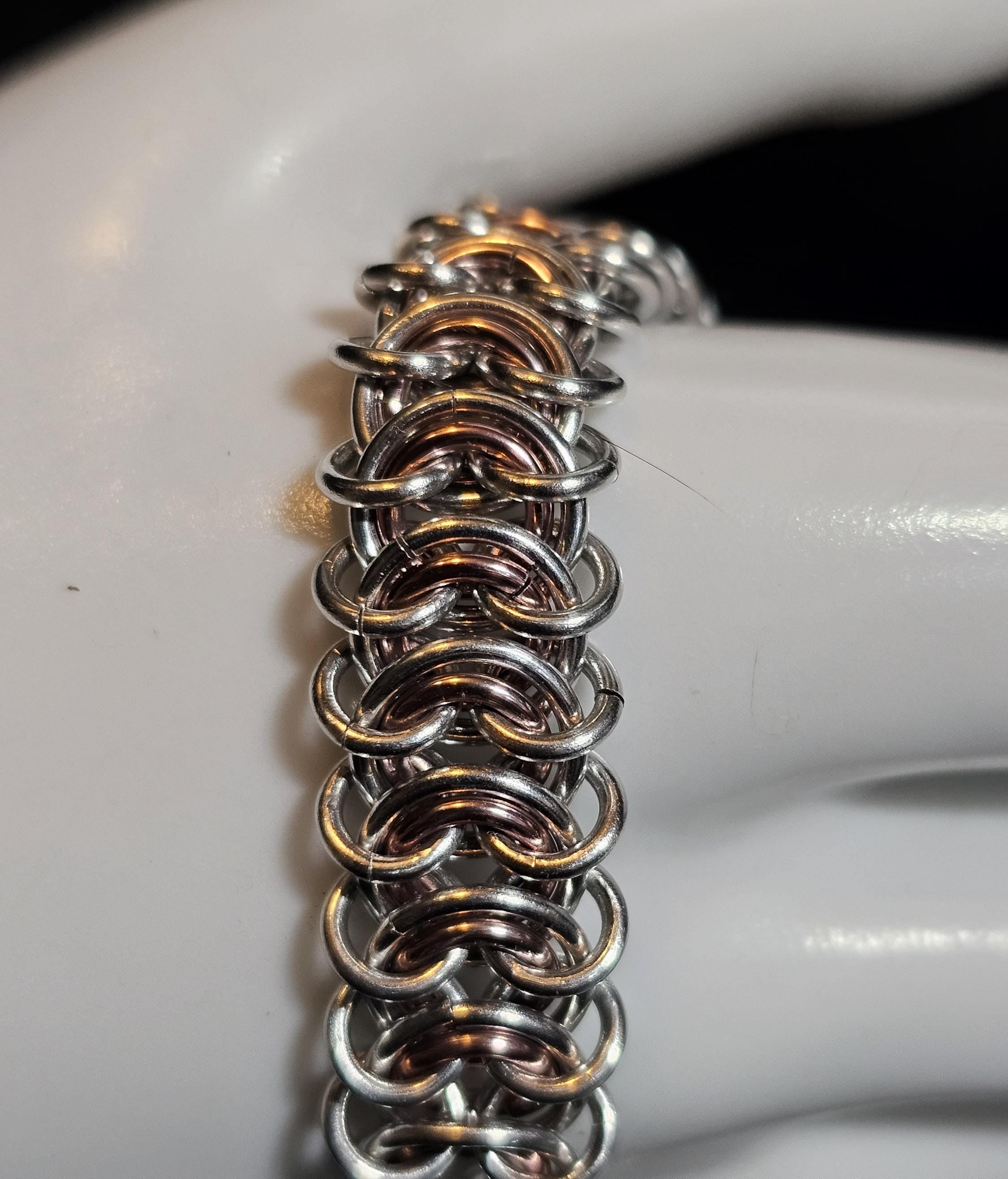 Vertebrae Chainmail Bracelet & Anklet — Custom Color Anodized Aluminum