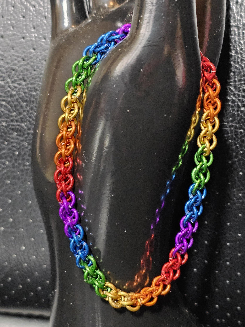 Rainbow Pride Chainmail Bracelet & Anklet | Handmade Anodized Aluminum JPL Weave