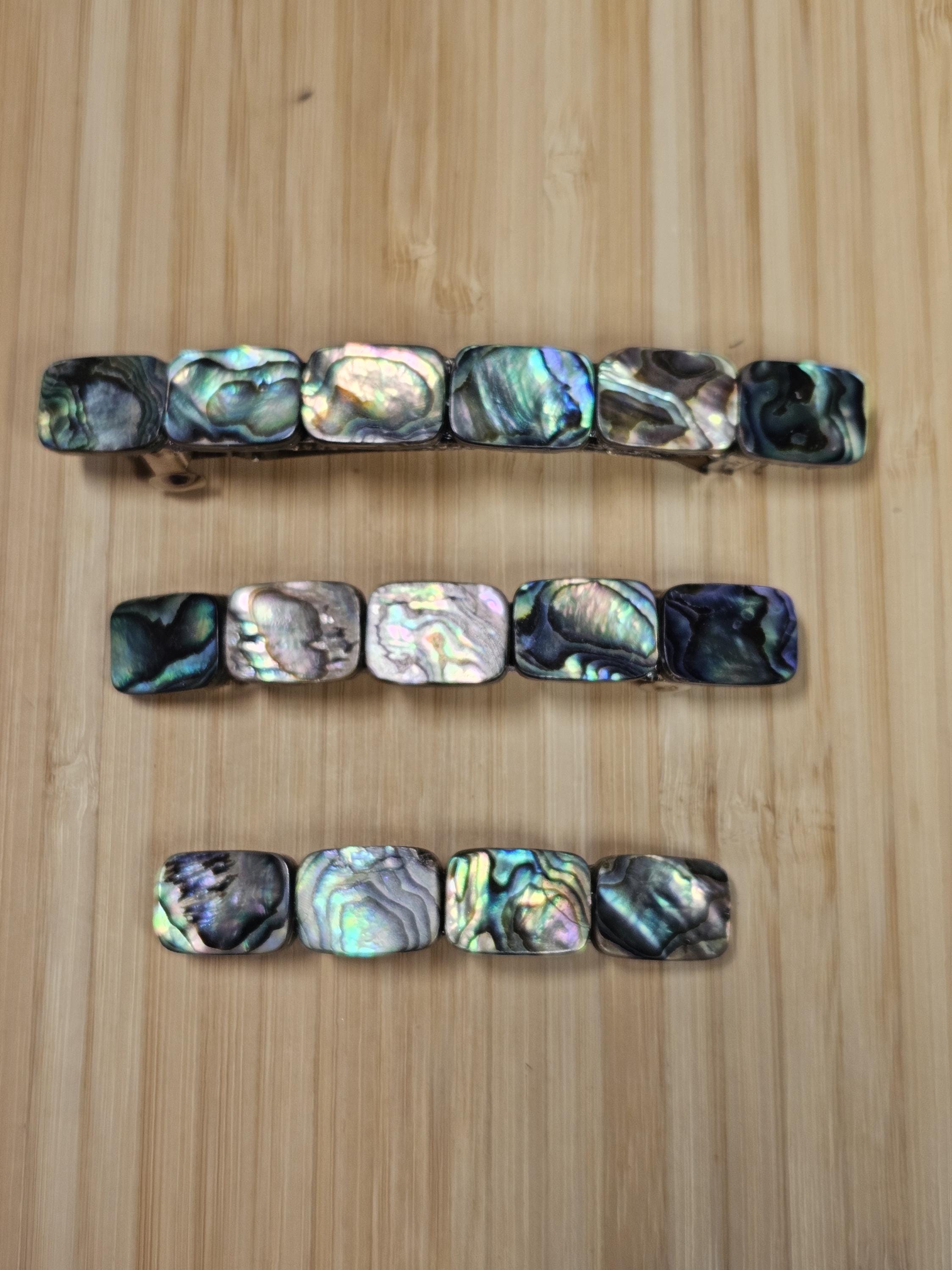 Abalone Shell Cabochon Barrette | French Hair Clip in 3 Sizes