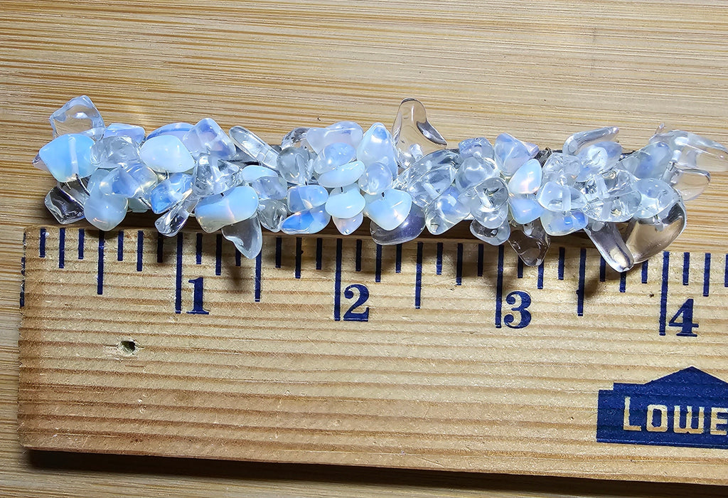 Opalite Chip Barrette | Wire Wrapped Gemstone Hair Clip