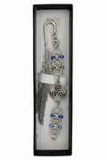 Chainmail Bookmark | Helm Weave with Triskelion Celtic Charm - Gray Cat Manor Designs