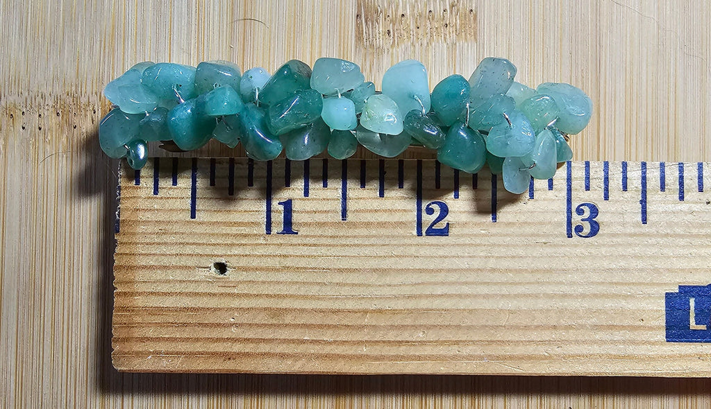 Green Aventurine Chip Barrette | Wire Wrapped Gemstone Hair Clip