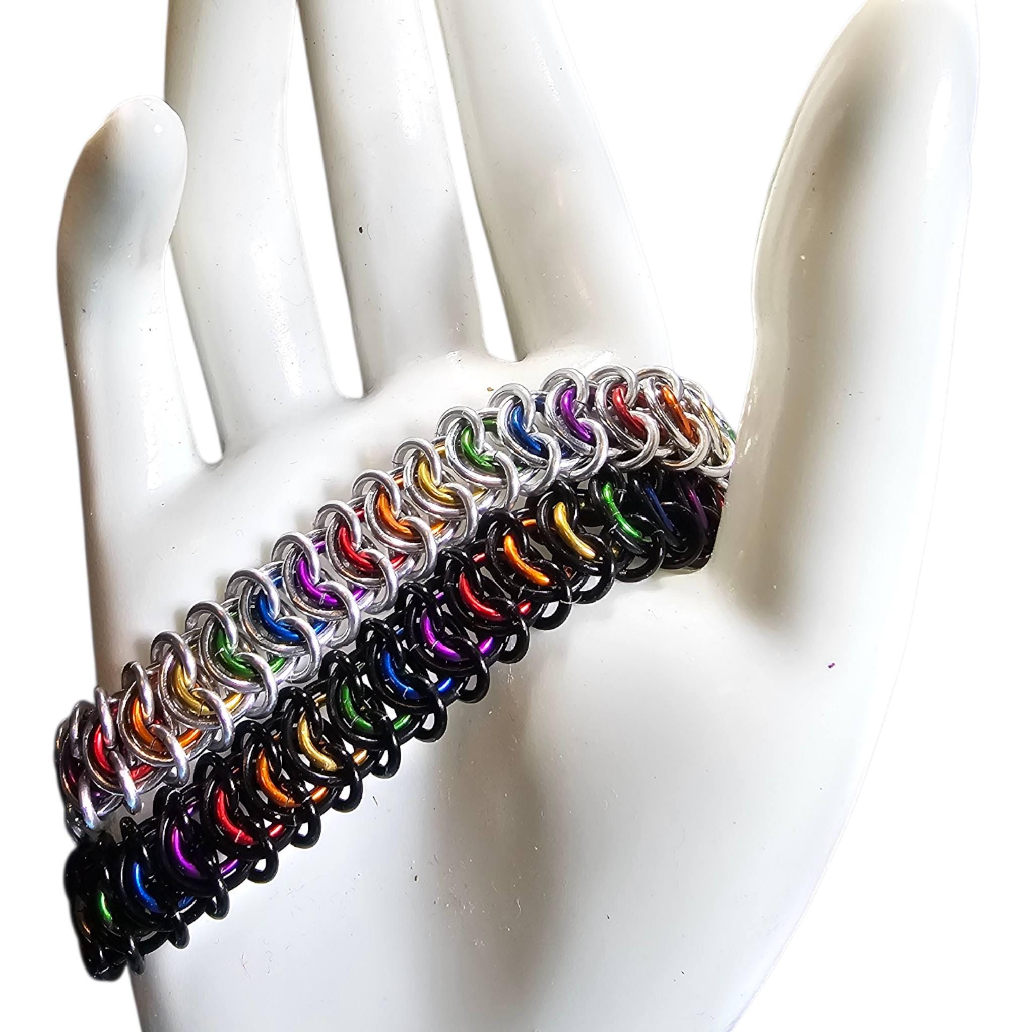 Vertebrae Chainmail Bracelet & Anklet — Custom Color Anodized Aluminum