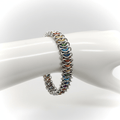 Rainbow Pride Chainmail Bracelet & Anklet | Vertebrae Weave Hypoallergenic Aluminum - Gray Cat Manor Designs