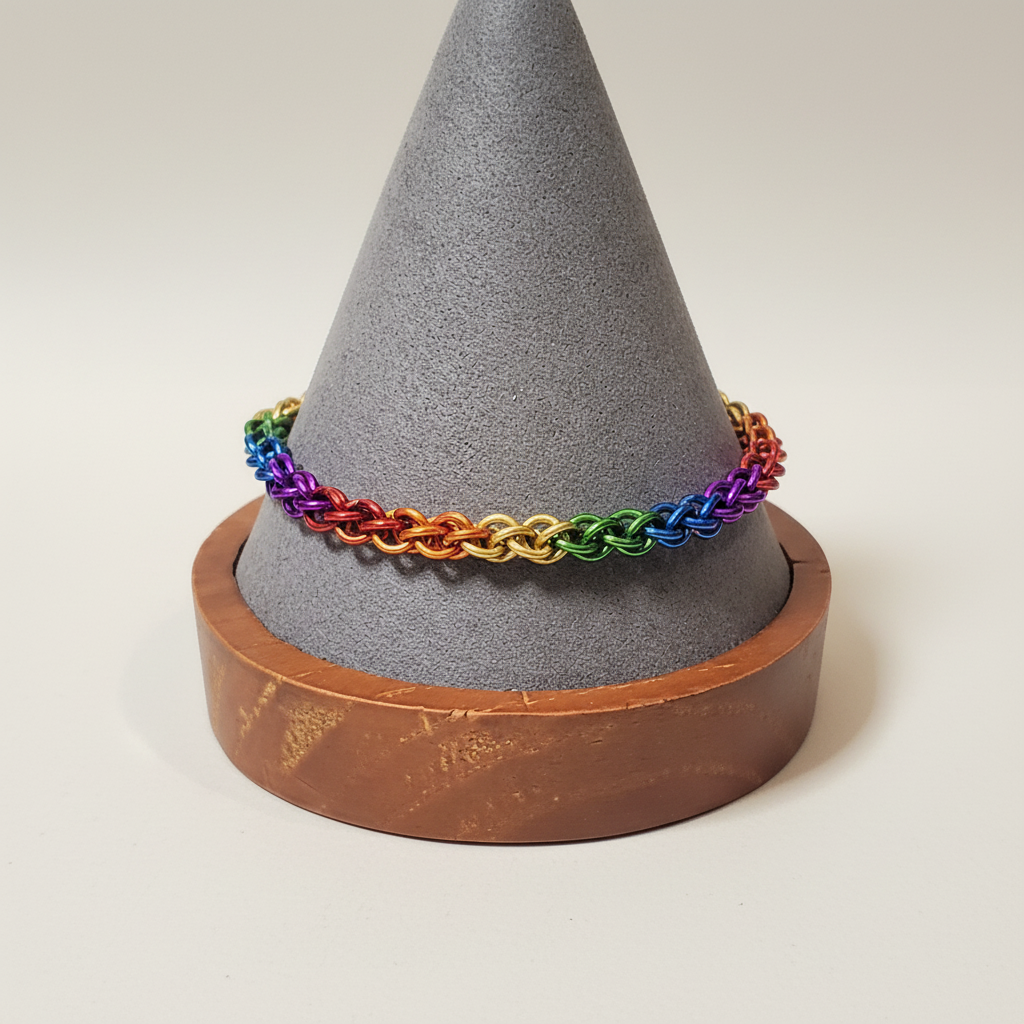 Rainbow JPL Weave Bracelet - Cleaned