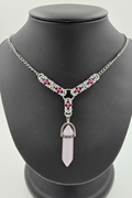 Rose Quartz Byzantine Necklace - Cleaned