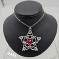 "You're a Star" Crystal Birthstone Chainmail Pendant | Handmade Medieval Witchy Necklace - Gray Cat Manor Designs